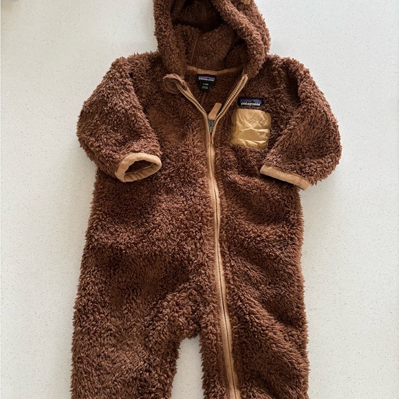 Patagonia Brown Fleece Kids One Piece